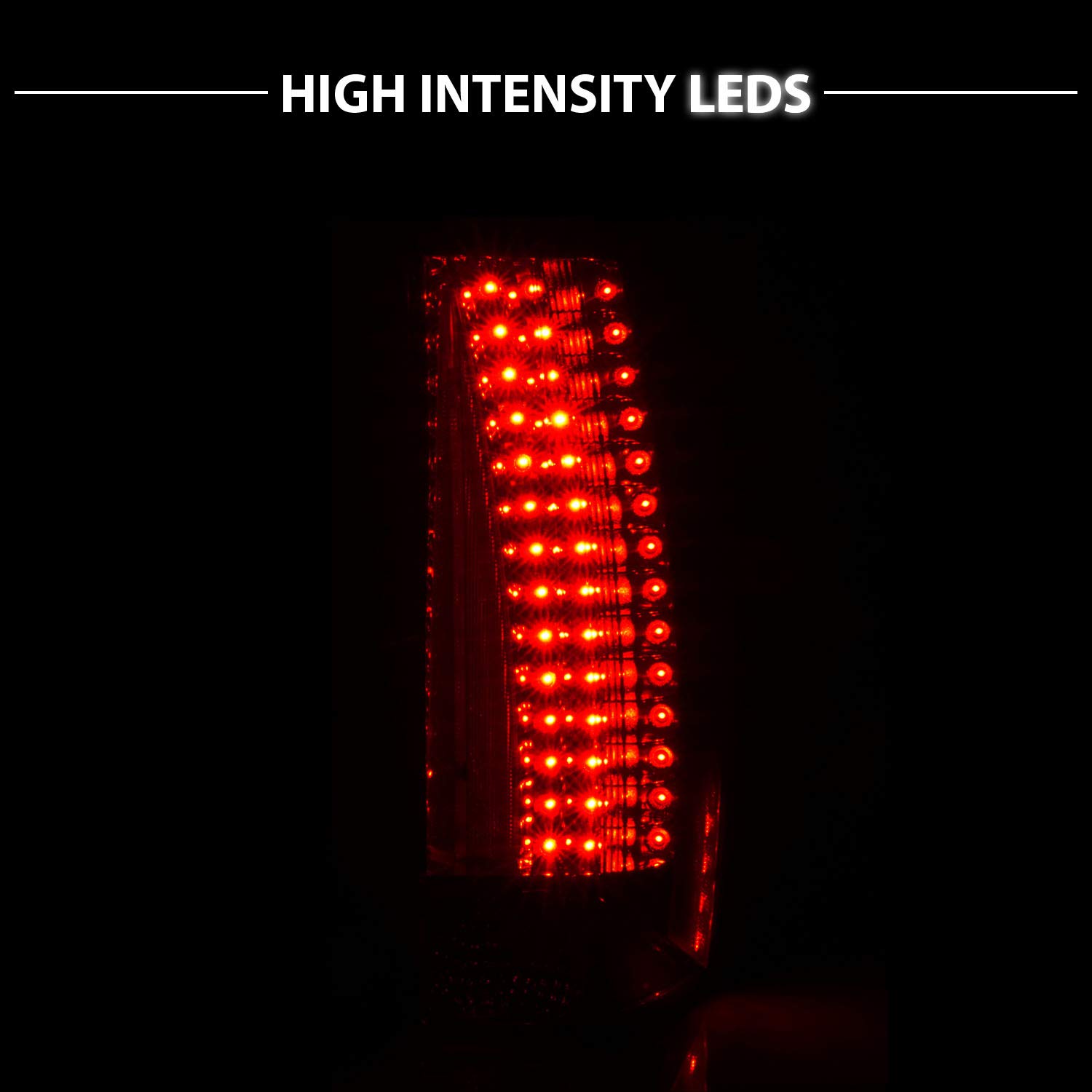 AmeriLite Red/Clear LED Tail Lights G5 for Chevy Tahoe Suburban Yukon - Pair (Left & Right) - Durable, Bright & Easy Installation - Perfect for Night Driving & Off-Road Adventures