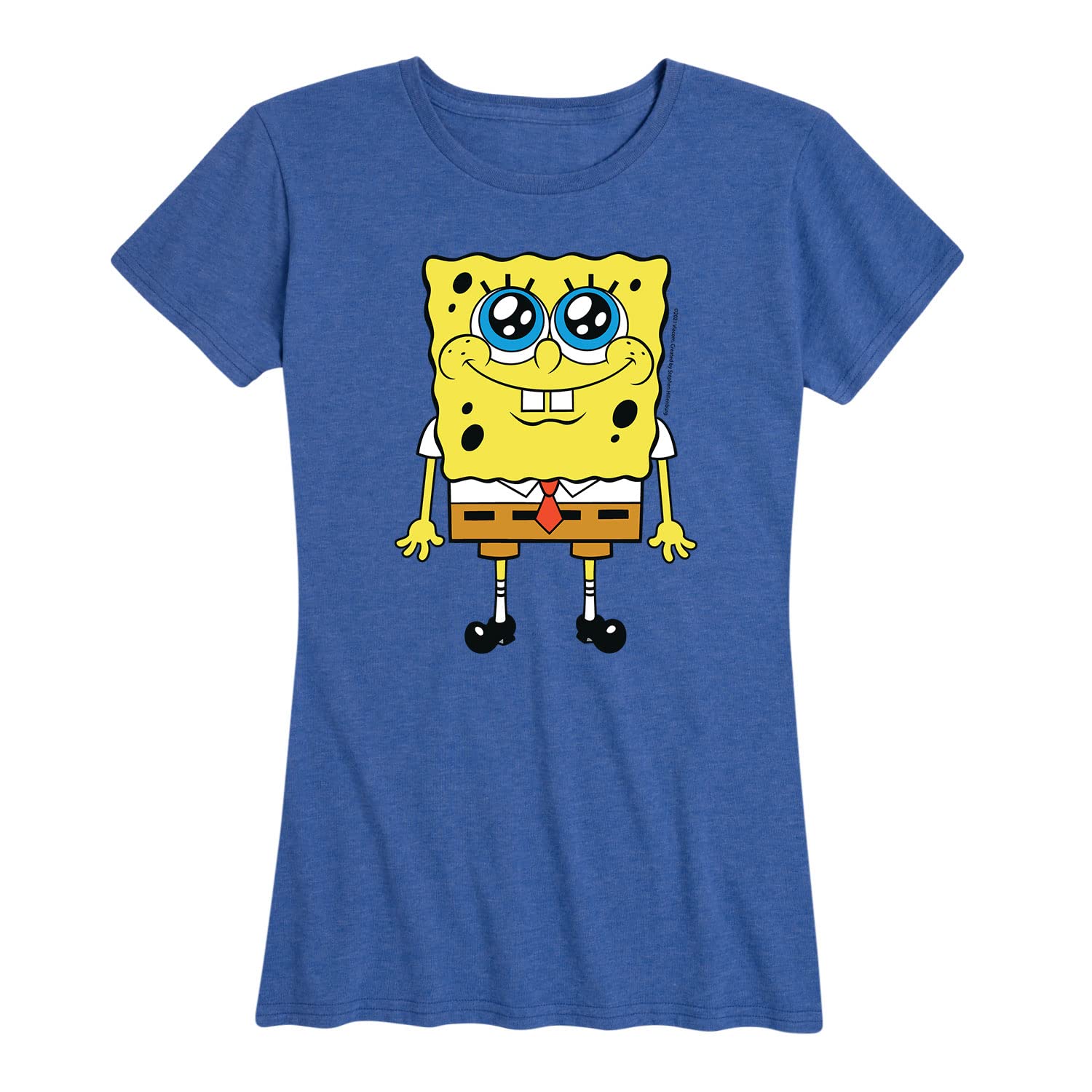 Spongebob Squarepants Women's Short Sleeve Graphic T-Shirt | Anime Cartoon Print Tee | Casual Summer Outfit for Fans