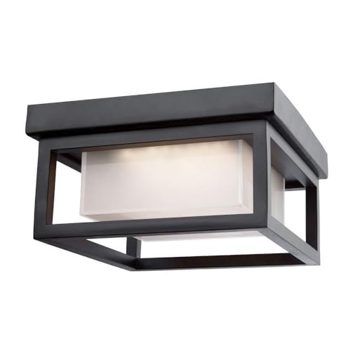Artcraft Lighting AC9136BK Black Outdoor Ceiling Light Fixture - Waterproof Porch Light for Patio, Garage, and Entryway - Modern Exterior Lighting for Home & Garden