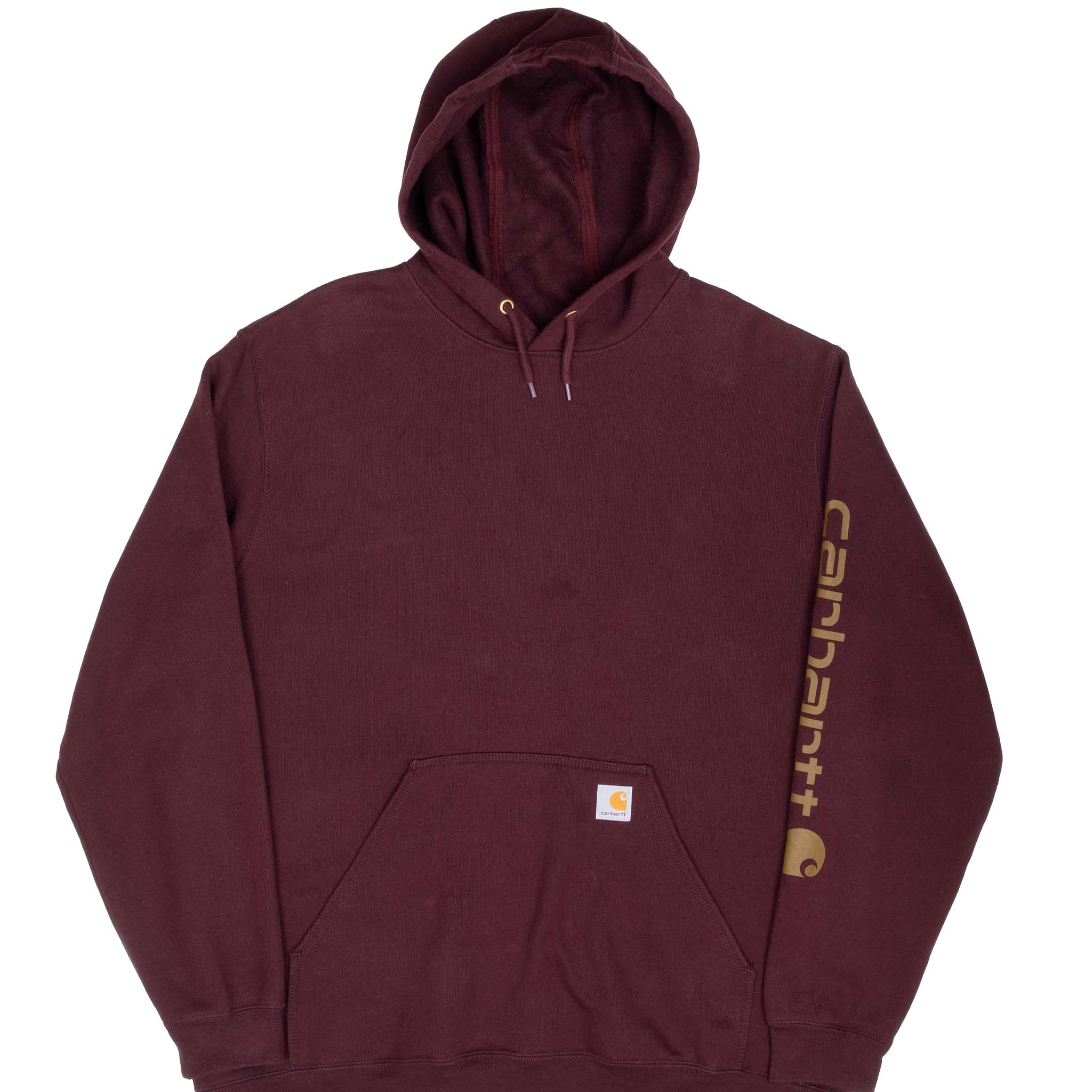Vintage Carhartt Classic Burgundy Hoodie Sweatshirt XL - Men's Heavyweight Pullover for Work, Outdoor & Casual Wear