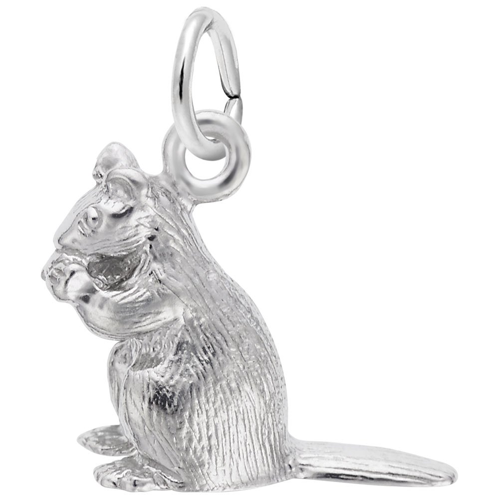 Handmade Chipmunk Charm - Sterling Silver & Gold Plated Pendant for Bracelets & Necklaces - Perfect for Animal Lovers & Nature-Inspired Jewelry