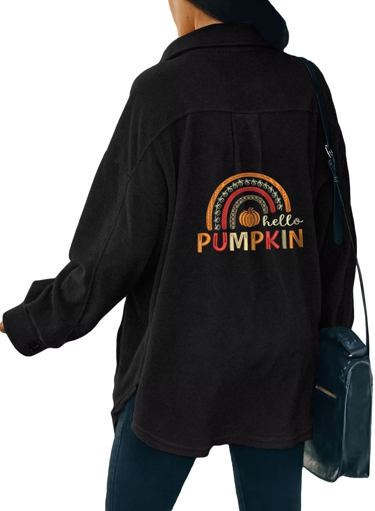 Stylish Women's Casual Long Sleeve Shacket Jacket with Pockets - Cozy Overshirt for Fall Layering & Outdoor Activities
