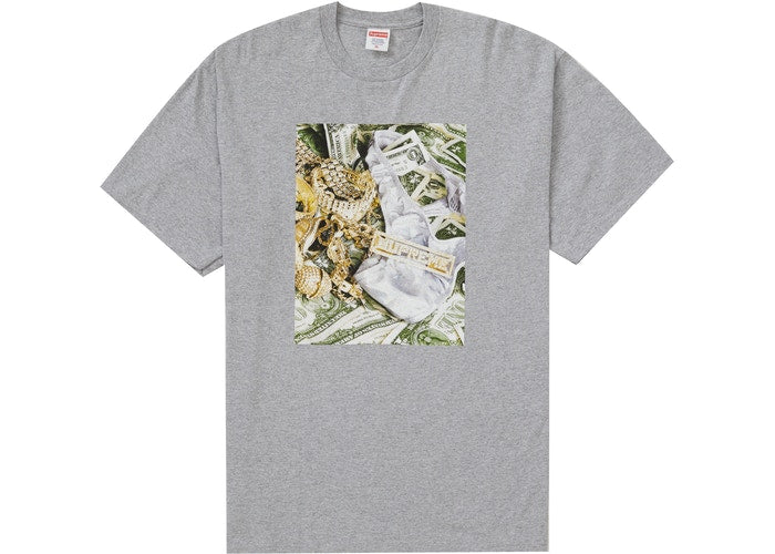 Supreme Bling Tee Grey - Stylish Graphic T-Shirt for Men & Women | Trendy Streetwear Fashion for Casual Outfits & Hip Hop Style