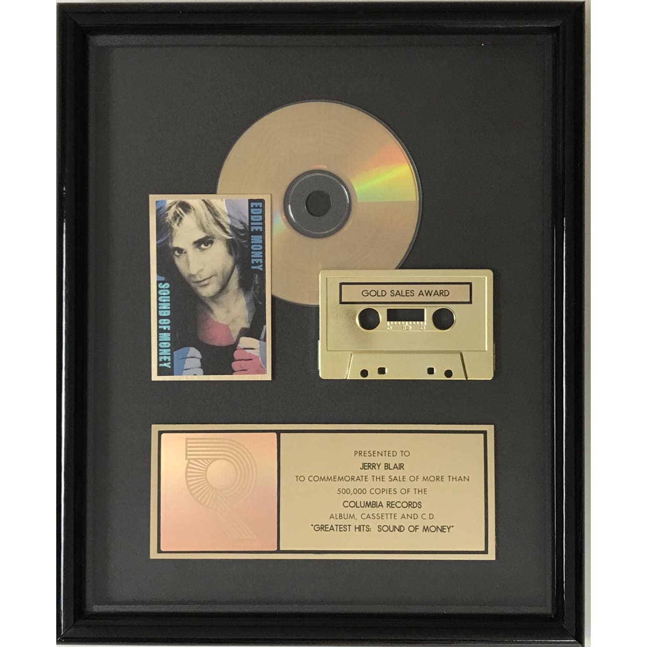 Eddie Money Greatest Hits: Sound Of Money RIAA Gold Album Award - Classic Rock Music CD for Collectors & Fans | Perfect for Home Listening, Car Rides & Retro Music Parties