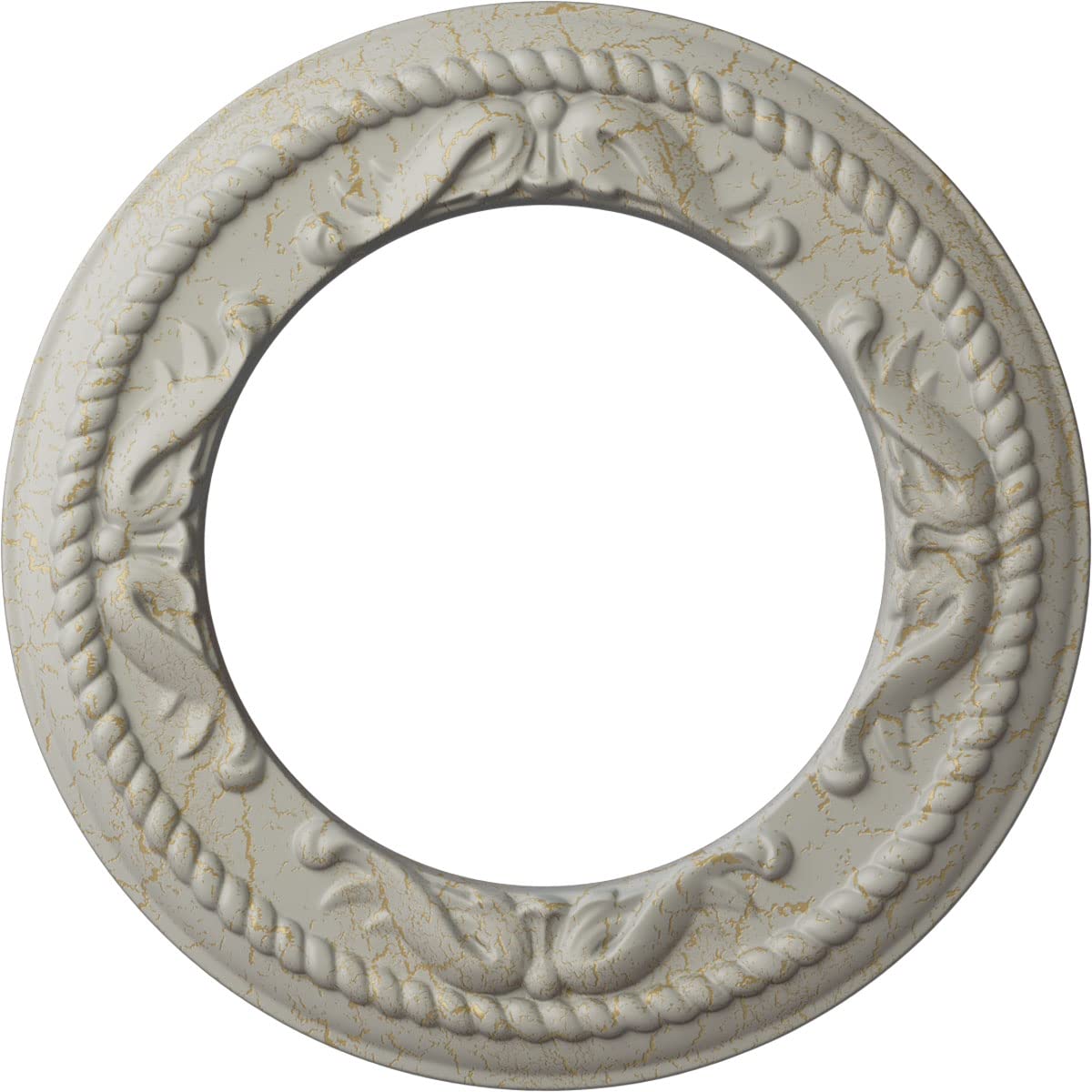 Ekena Millwork CM12MEPCC Hand-Painted Roped Medway Ceiling Medallion - 12.25
