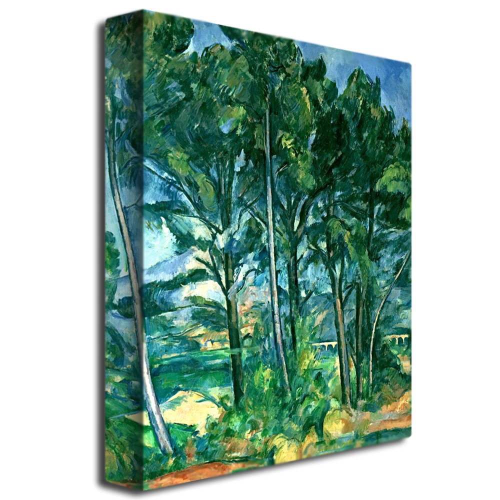 Paul Cezanne The Aqueduct Canvas Art Print - 18x24 Inch Wall Decor - Famous Impressionist Painting for Living Room, Bedroom & Office