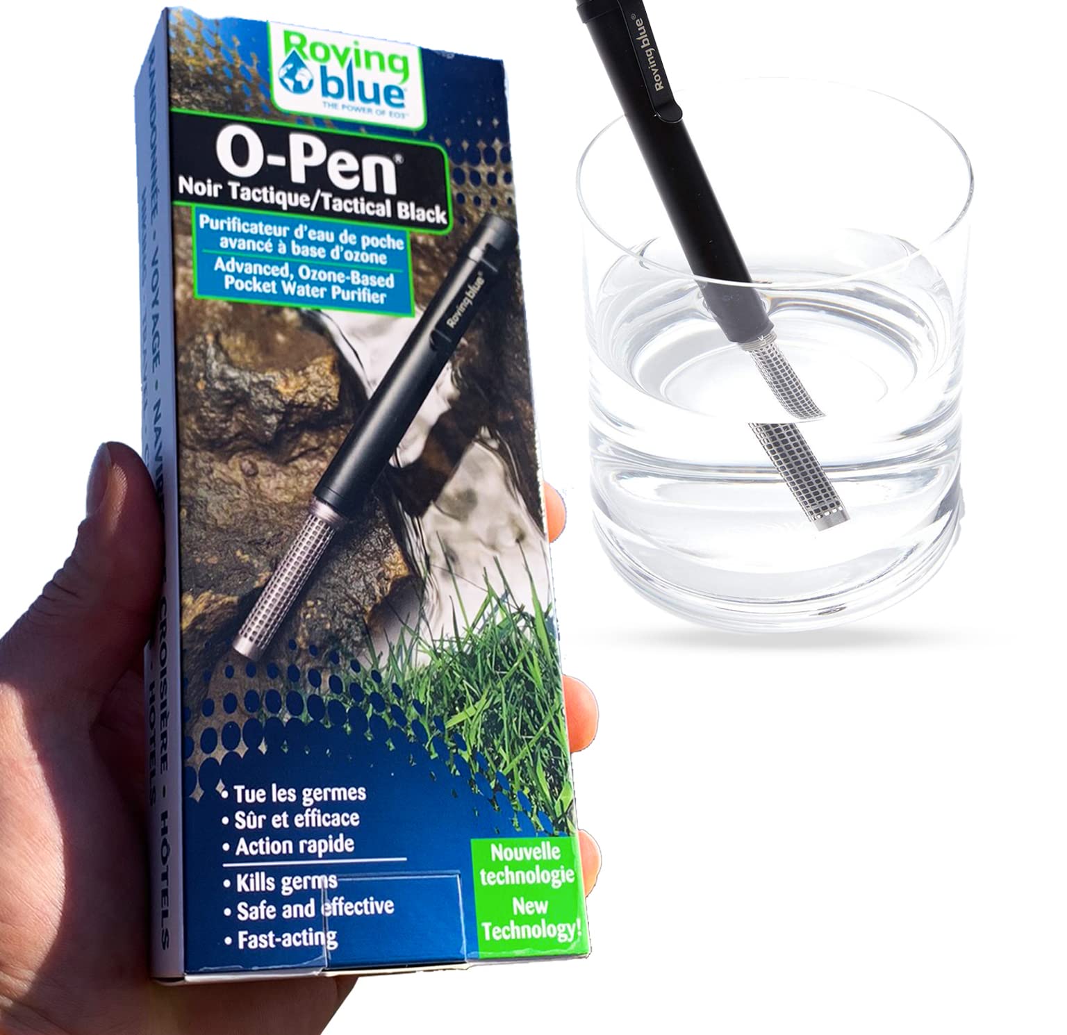 O-Pen Portable Ozone Water Purifier - Fast Acting Rechargeable Water Purification System with Ozone Technology for Backpacking, Camping & Outdoor Adventures - Clean Drinking Water Anywhere