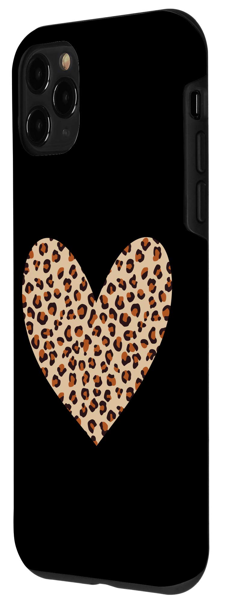 iPhone 11 Pro Case - Leopard Print Heart Design | Cheetah Pattern Phone Cover for Valentine's Day | Perfect Gift for Couples & Lovers | Durable Protection for Everyday Use
