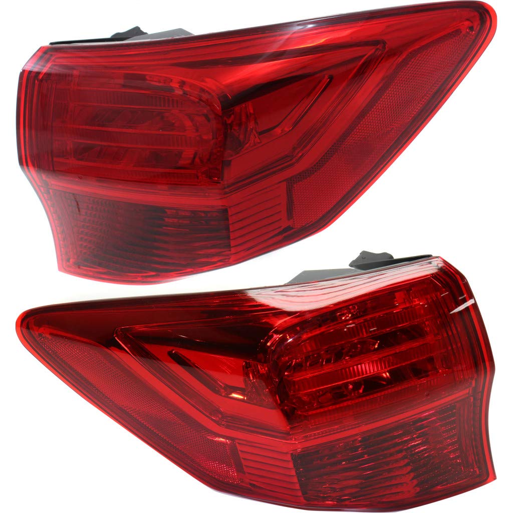 2013-2015 Acura RDX Pair Rear Tail Lights - Driver & Passenger Side (AC2804102 AC2805102) | OEM Replacement Parts 33550-TX4-A01 33500-TX4-A01 | Perfect for Night Driving & Enhanced Vehicle Safety