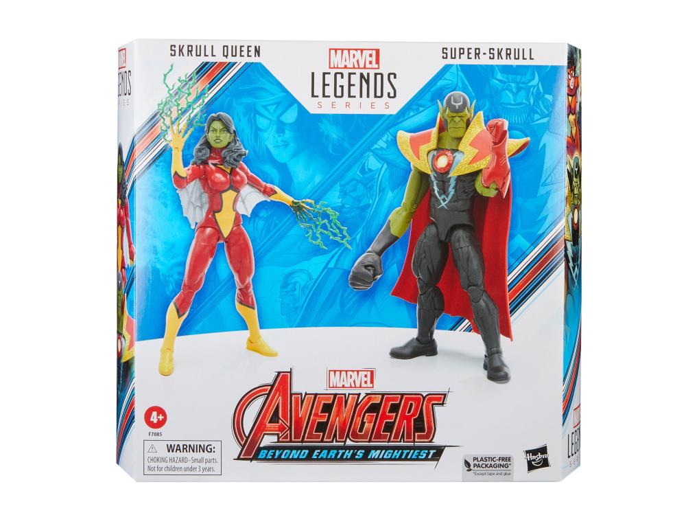 Marvel Legends The Avengers 60th Anniversary Skrull Queen & Super Skrull Action Figures - Collectible Superhero Toys for Marvel Fans & Comic Book Lovers - Perfect for Display, Gifts, and Role Play