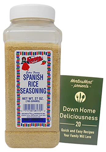 Bolner's Fiesta Extra Fancy Spanish Rice Seasoning Mix with Free Recipe Booklet - 27oz Authentic Tex-Mex Spice Blend for Rice, Tacos & Mexican Dishes | Perfect for Family Dinners & Party Cooking
