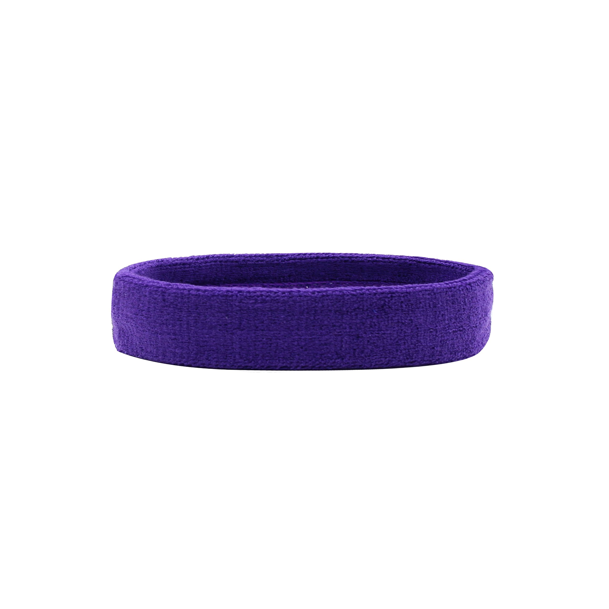 Breathable Terry Cloth Sweatbands Headbands for Men & Women - Moisture Wicking Sports Headbands for Running, Workout, Yoga, Tennis & Gym Exercise - Perfect for Fitness, Sports & Active Lifestyle