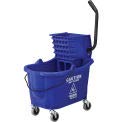 Global Industrial Mop Bucket with Wringer & Side Press - Heavy Duty Cleaning System for Commercial & Home Use - Ideal for Floors, Garages & Janitorial Services
