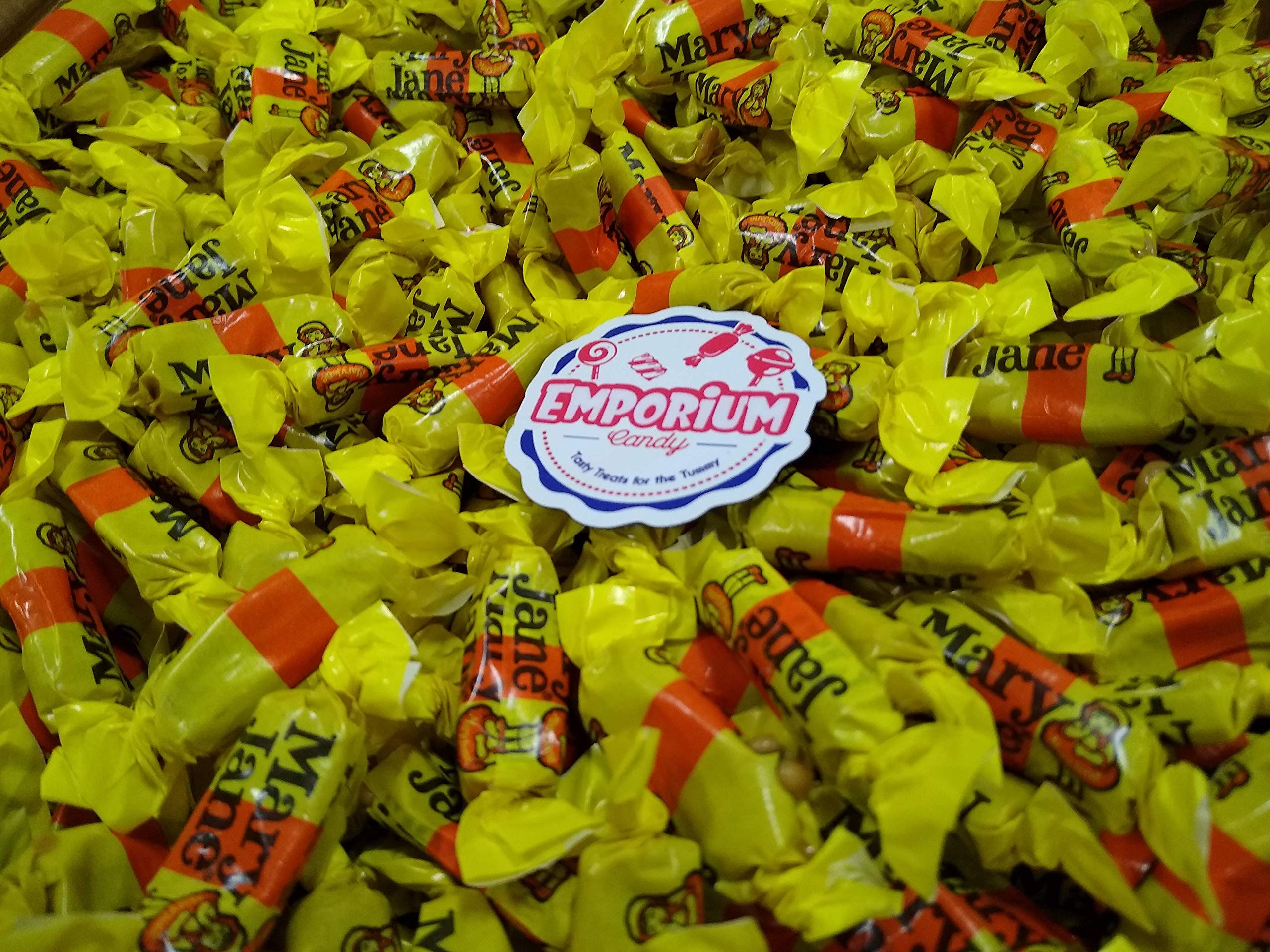 Mary Jane Peanut Butter Molasses Candy - 1.5 lbs Bulk Pack of Individually Wrapped Fresh Candies | Perfect for Halloween Treats, Party Favors & Office Snacks