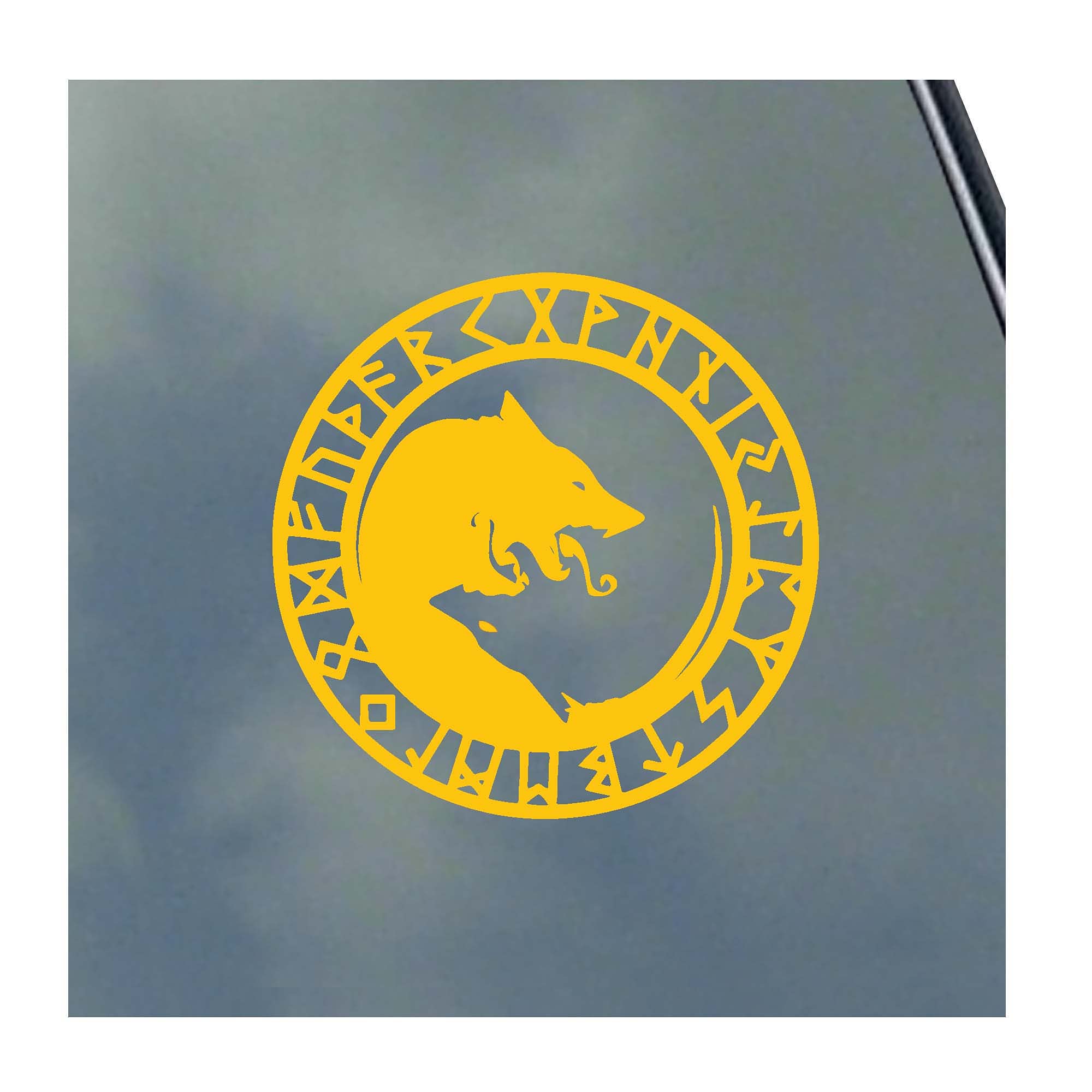 Ulfhednar Rune Circle Vinyl Sticker Decal - Norse Viking Wolf Warrior Berserker Symbol - Perfect for Laptops, Cars, Water Bottles & Norse Pagan Decor