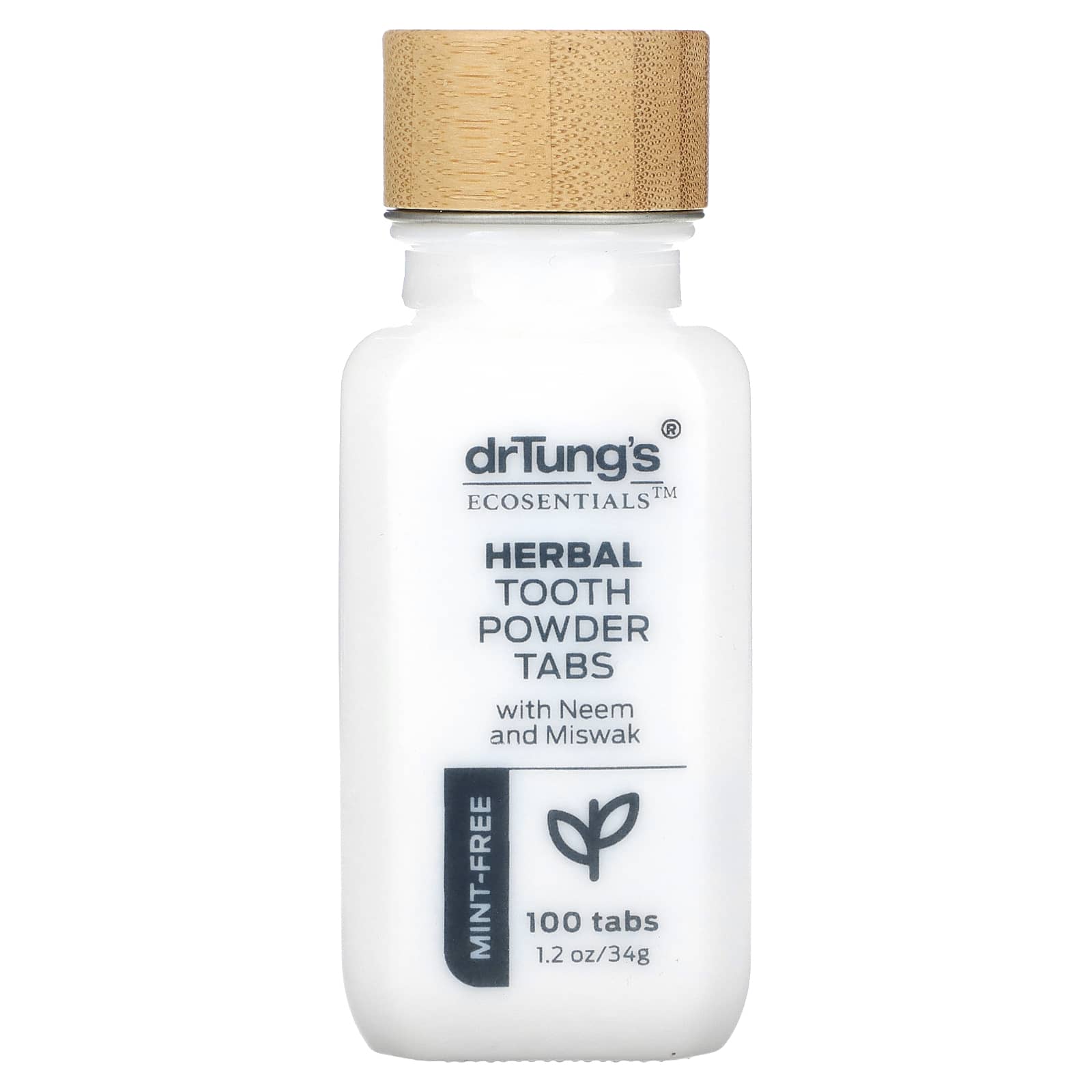 Dr. Tung's Herbal Tooth Powder Tabs - Natural Mint-Free Toothpaste Alternative for Sensitive Teeth & Gum Care - Perfect for Travel, Eco-Friendly Oral Hygiene & Zero Waste Lifestyle