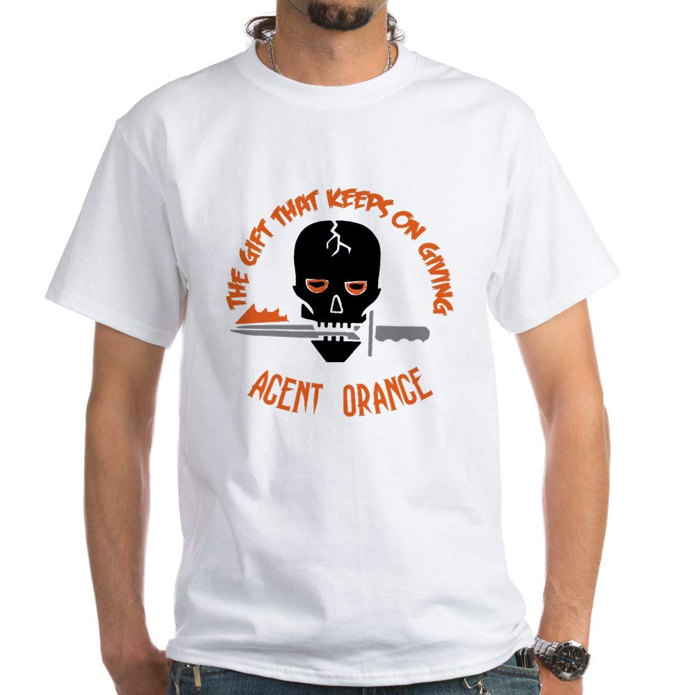 Agent Orange White Cotton T-Shirt - Comfortable Casual Tee for Men & Women - Perfect for Veterans Day, Military Appreciation & Patriotic Events