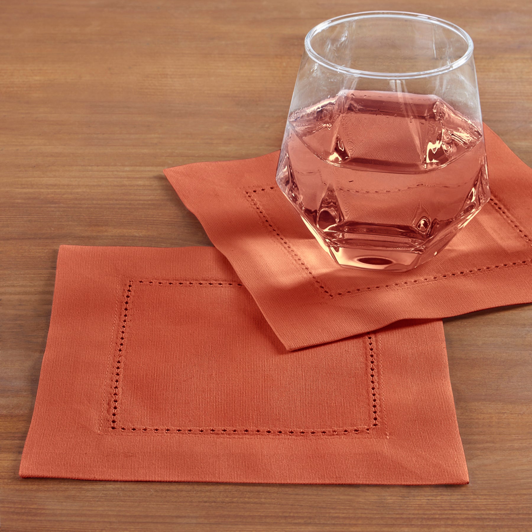 Premium Cotton Linen Hemstitch Cocktail Napkins - 12 Pack Elegant Dinner Napkins for Parties, Weddings & Home Decor - Absorbent & Reusable Beverage Napkins for Drinks & Appetizers