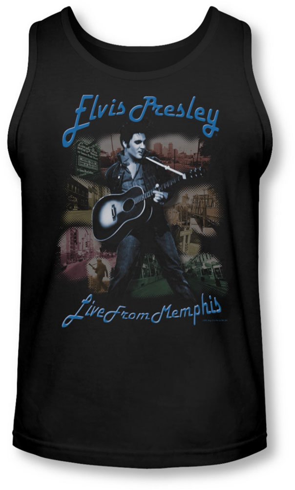 Elvis Presley Mens Memphis Tank Top - Vintage Rock & Roll Muscle Shirt for Concerts, Parties & Casual Wear
