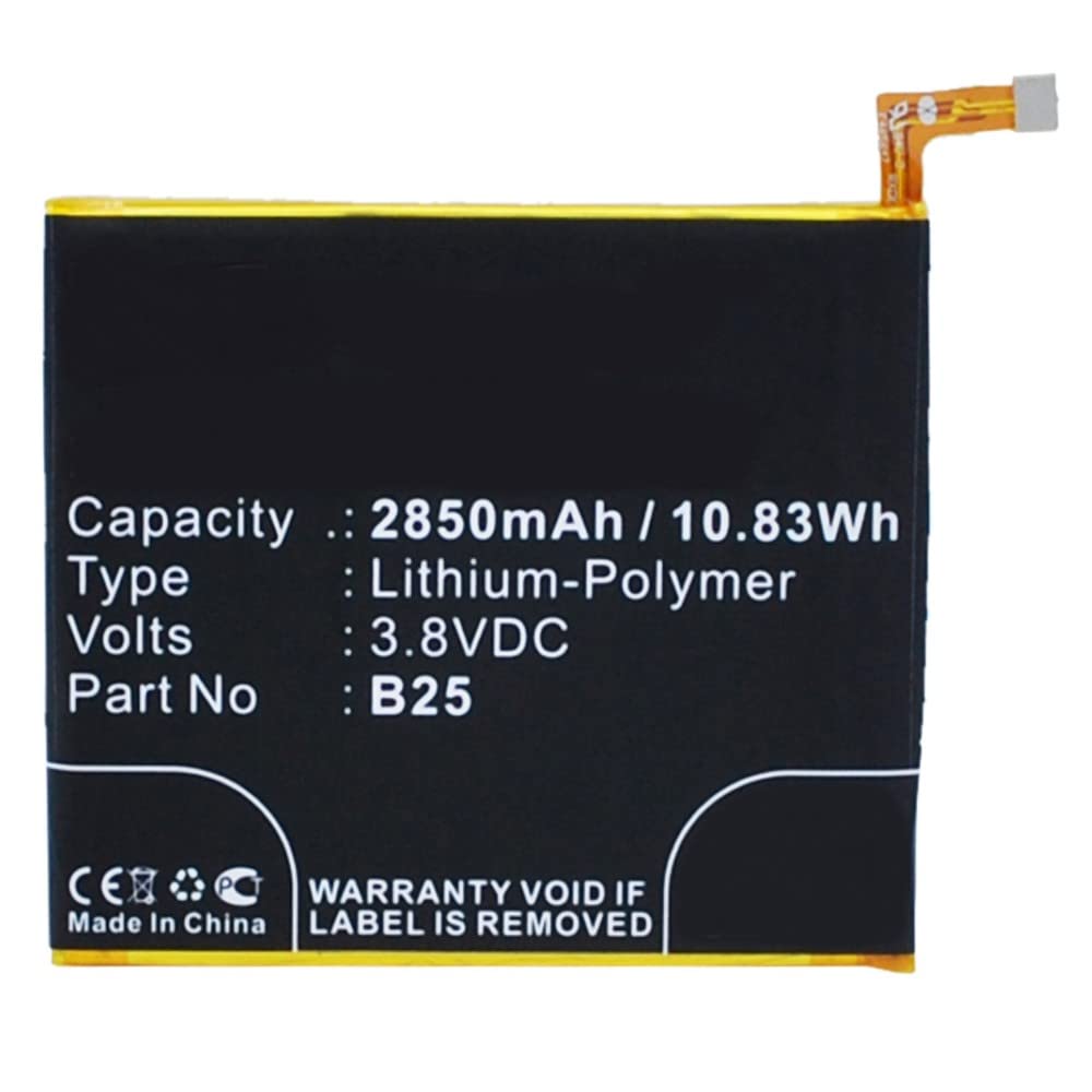 Synergy Digital High Capacity 2850mAh Li-Polymer Battery - Compatible with BQ 858 & BQ B25 Cell Phones | 3.8V Replacement Battery for Extended Usage | Perfect for Travel, Business & Emergency Power Backup