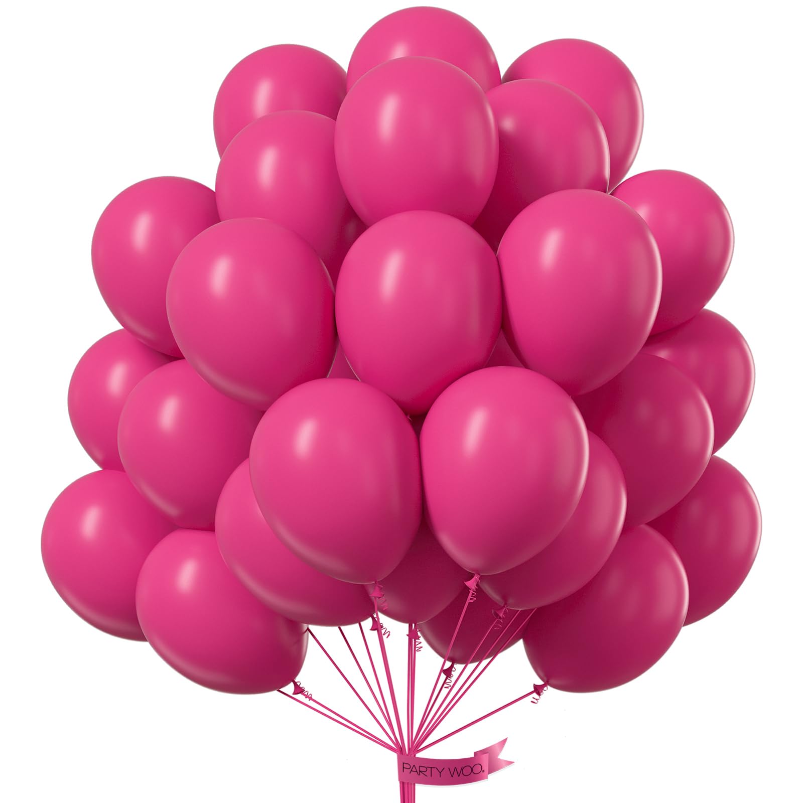 50 Pack 12 Inch Magenta Balloons - Premium Dark Pink Balloons for Balloon Garland, Balloon Arch, Party Decorations, Birthday Party, Baby Shower, Wedding, Bridal Shower & Anniversary Celebrations - Perfect for Indoor/Outdoor Events & Photo Backdrops