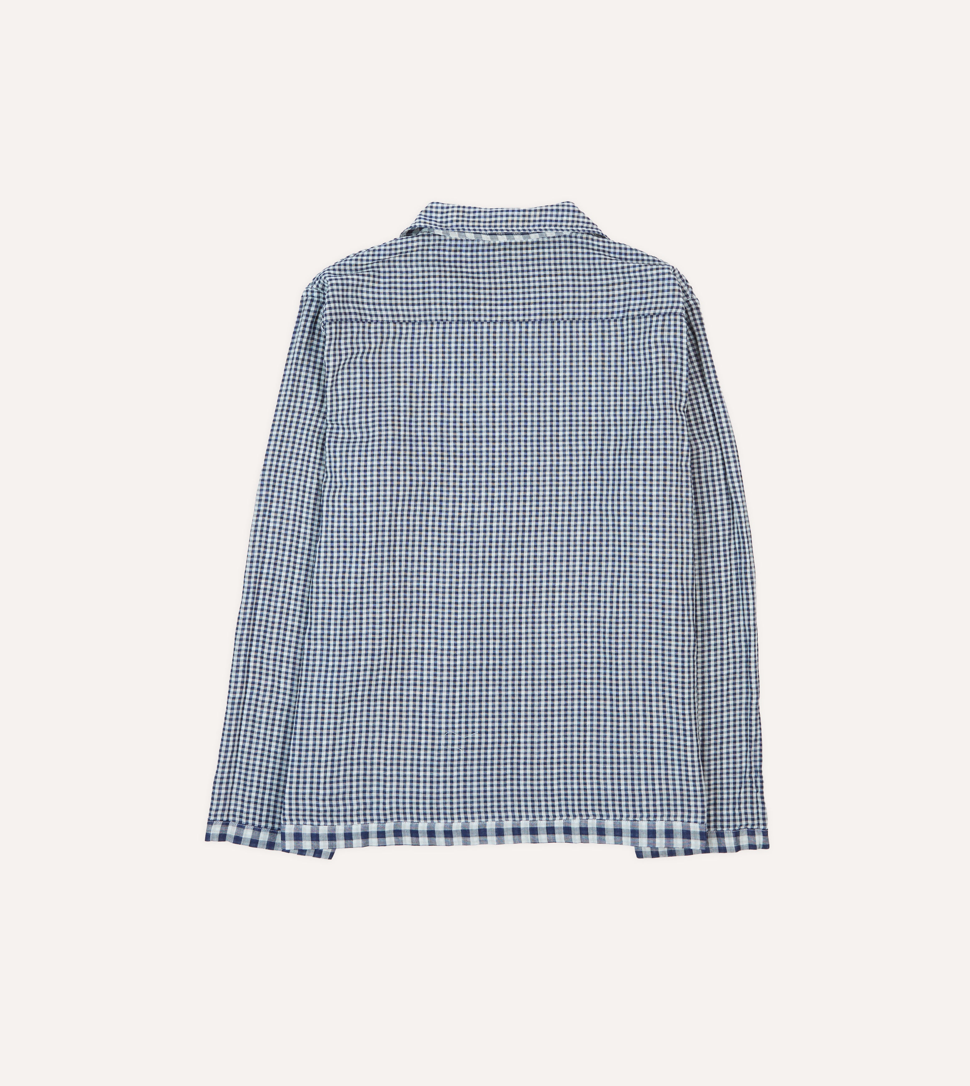 Navy Blue Gingham Cotton Reversible Smock Top - Women's Stylish & Comfortable Kitchen Apron for Cooking, Baking & Gardening