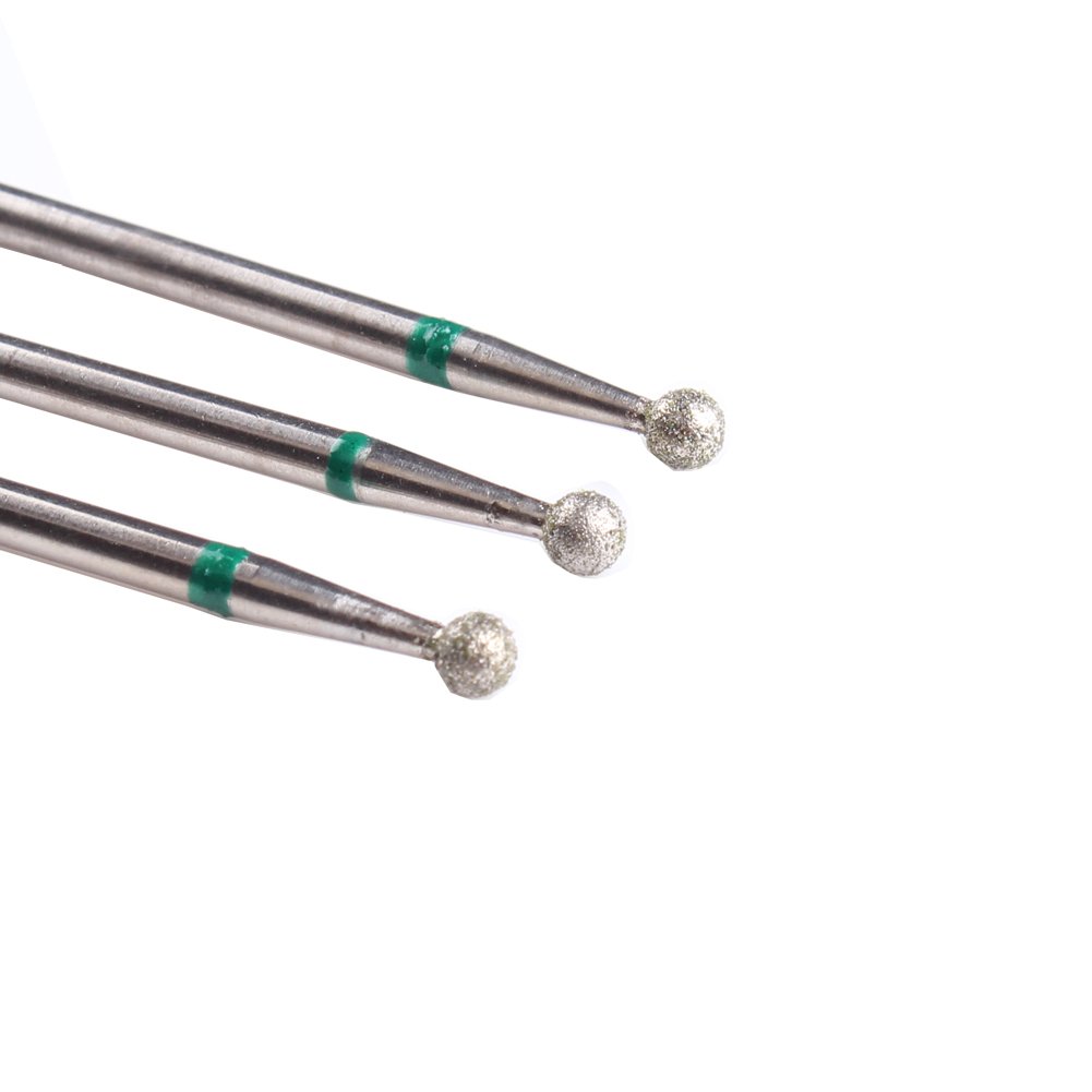 3pcs Diamond Nail Drill Bits Set - 3MM Professional Cuticle Cleaner & Nail File for Electric Manicure Machine | Perfect for Salon, Home Nail Care & DIY Pedicure