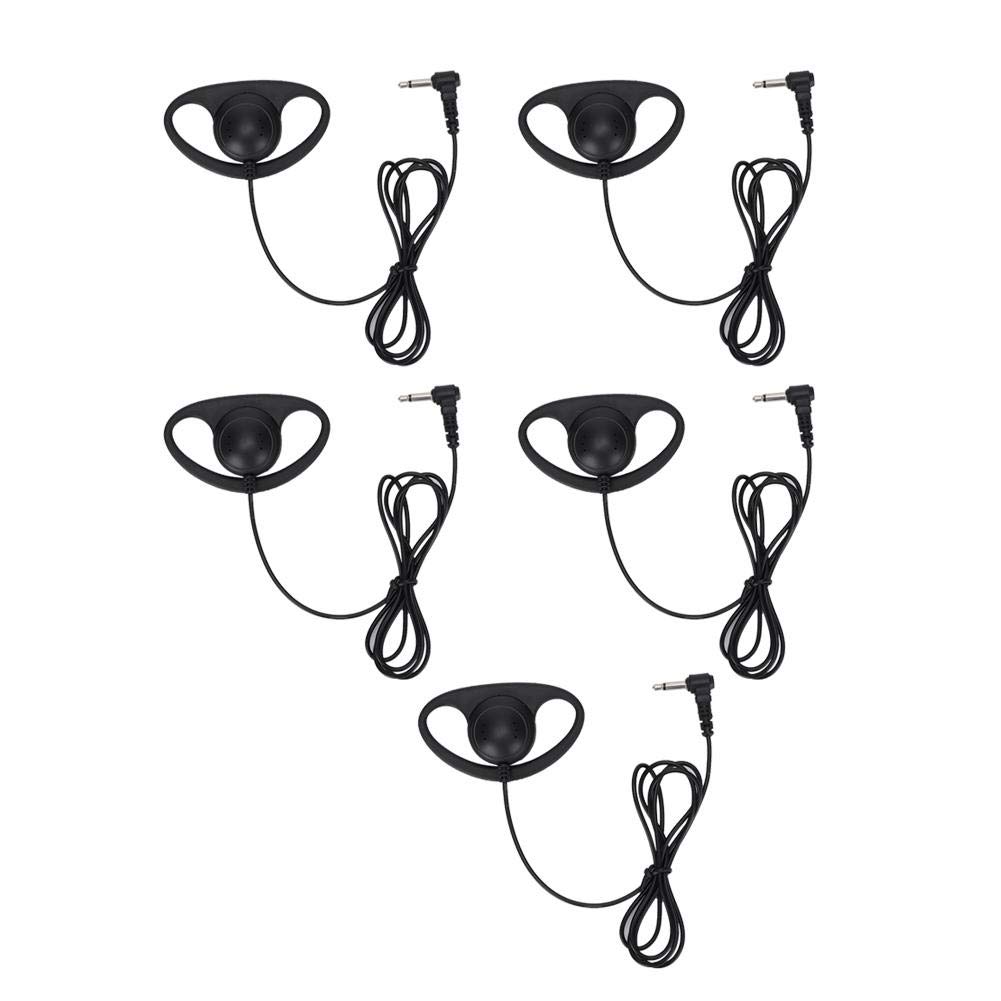 5PCS Two-Way Radio Earpiece Headset with 3.5mm Mono Plug - Compatible with APX & XTS Portable Radios - Clear Communication for Security, Construction & Outdoor Activities