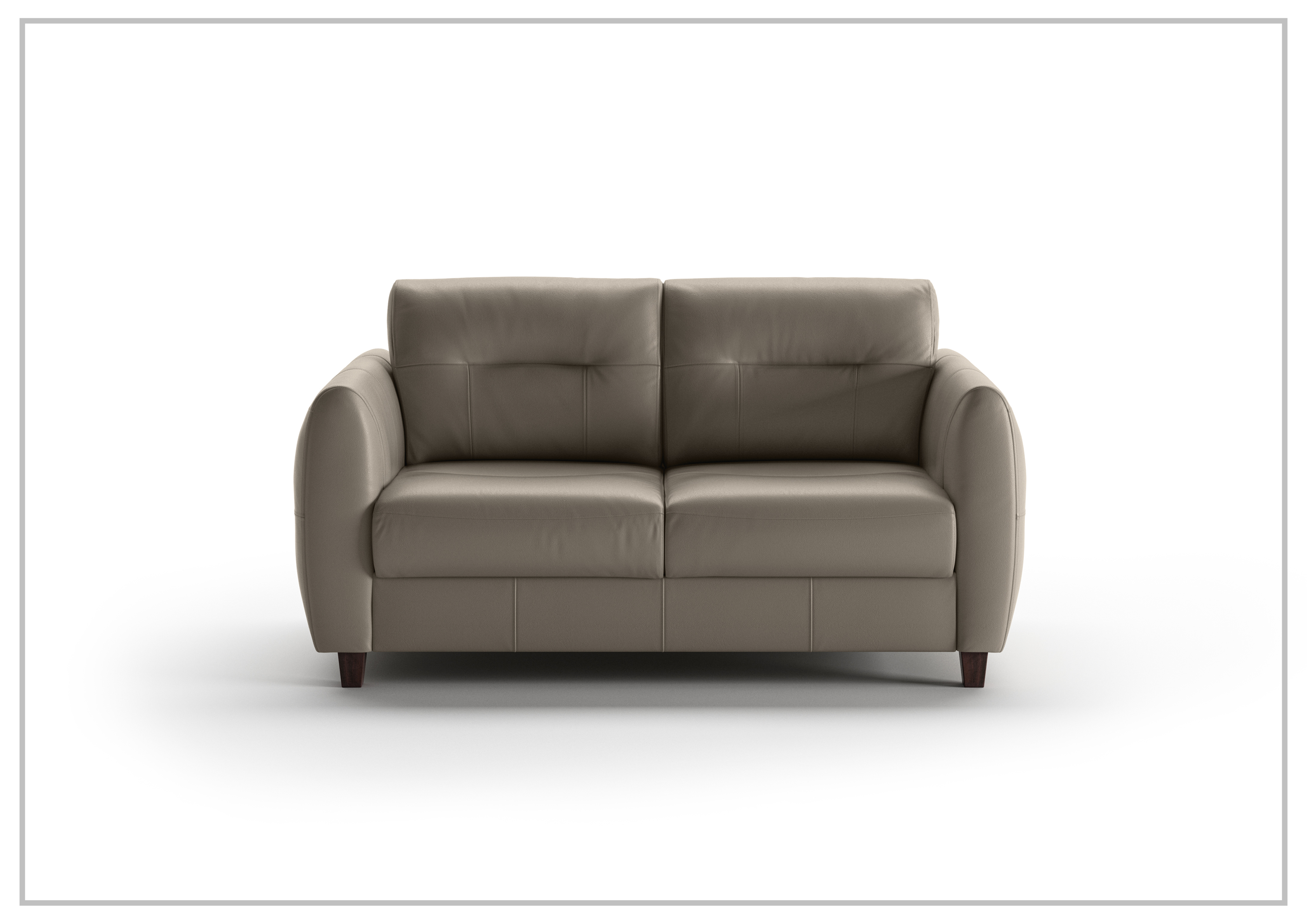 Luonto Jamie 2 Seater Leather Loveseat Sleeper Sofa Bed - Queen Size Convertible Couch for Small Spaces - Perfect for Living Room, Guest Room & Studio Apartments