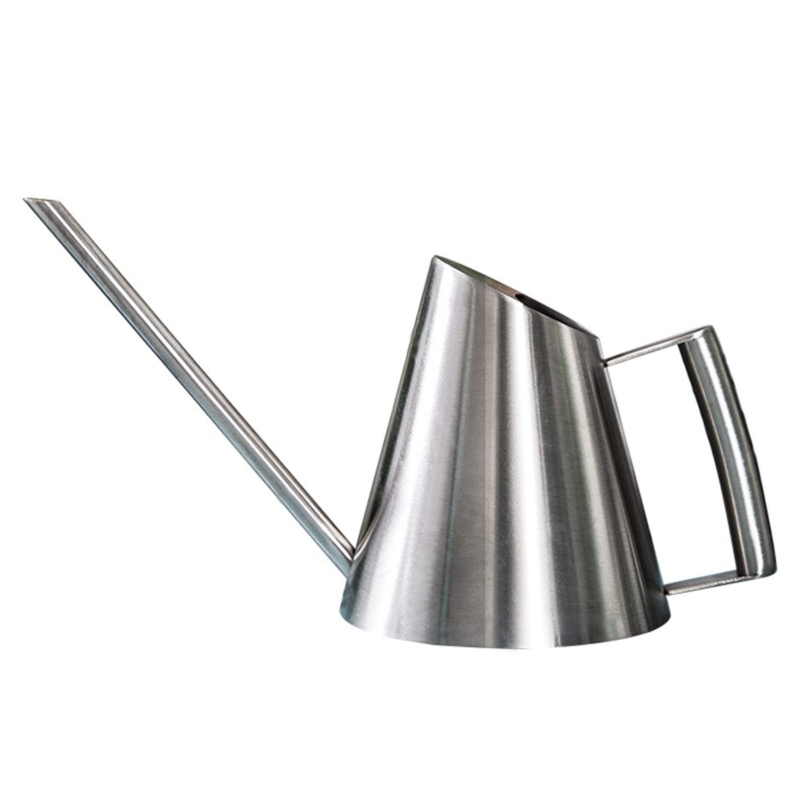 1500ml Long Spout Watering Can for Indoor & Outdoor Plants - Brushed Silver Gardening Pot Tool for Flowers, Succulents, and Houseplants | Perfect for Balcony Gardens, Greenhouses, and Home Decor