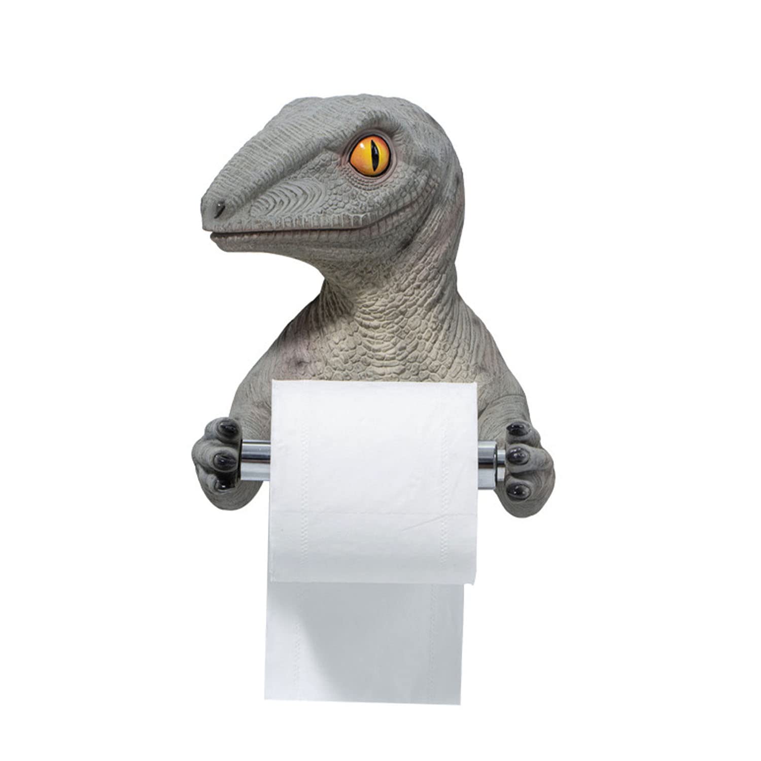 3D Creative Dinosaur Toilet Paper Holder - Bathroom Storage Organizer for Tissue Rolls & Towels - Gray Dinosaur-Shaped Tissue Box - Perfect for Kids' Bathroom, Dinosaur Themed Decor & Unique Home Accessories