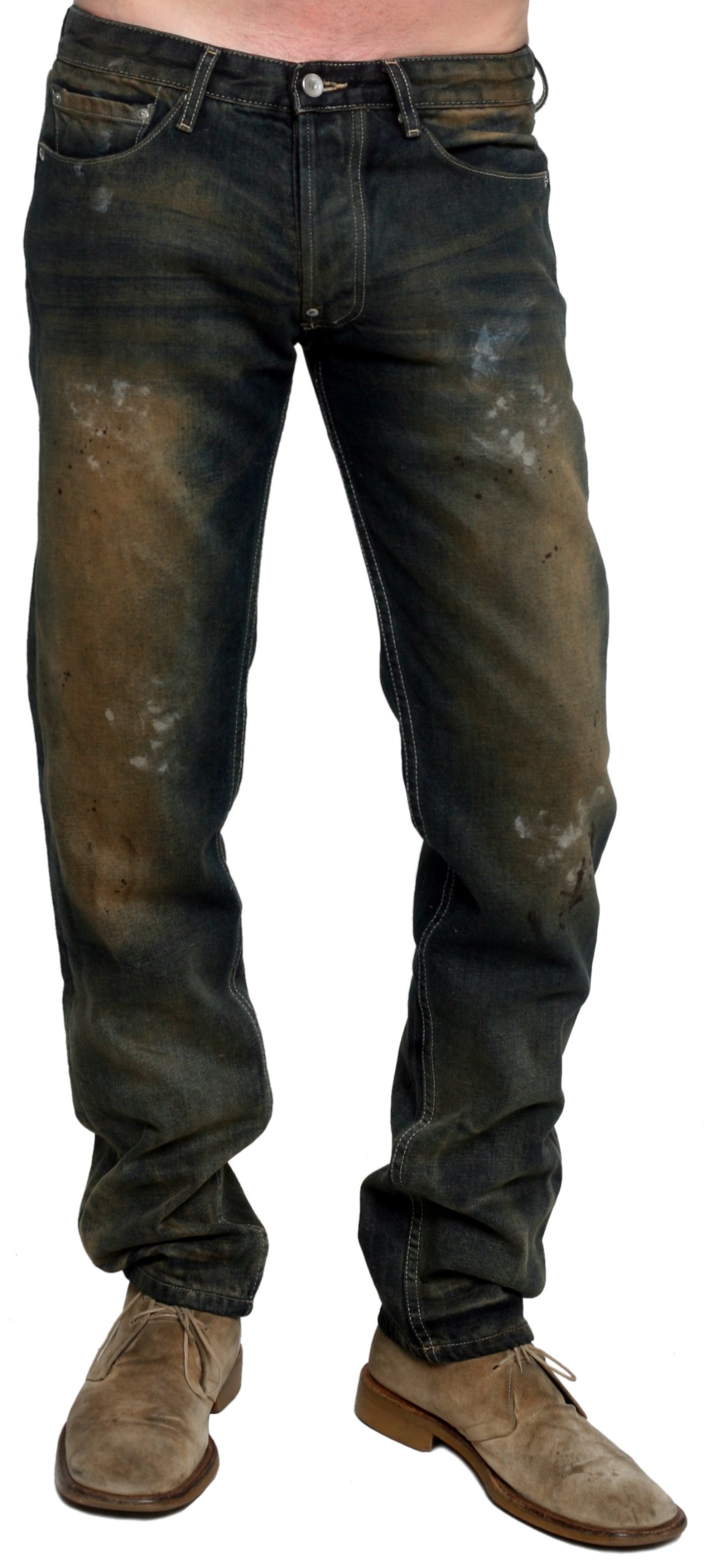 Rampo Straight Leg Jeans for Men - Classic 1901 Wash Denim Pants | Comfortable & Stylish for Casual Wear, Office, and Everyday Outfits