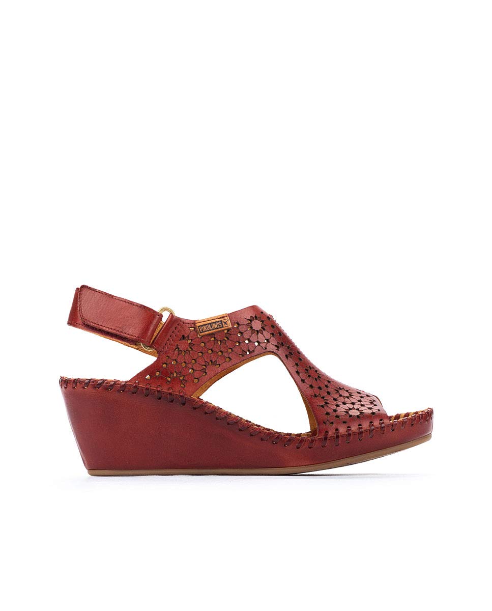 PIKOLINOS Women's Leather Wedge Sandals - Comfortable Margarita Style for Summer | Beach, Vacation & Casual Outings