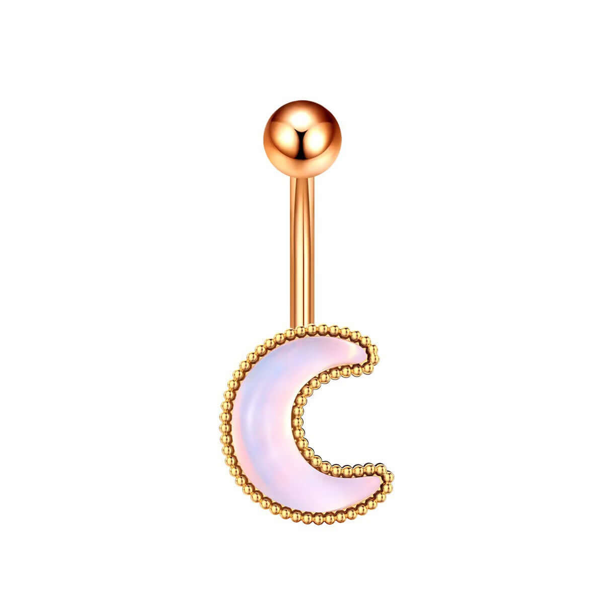 Glow in the Dark Belly Button Rings - Moon Star Design | Body Jewelry for Women | Perfect for Night Parties, Raves & Unique Fashion Looks