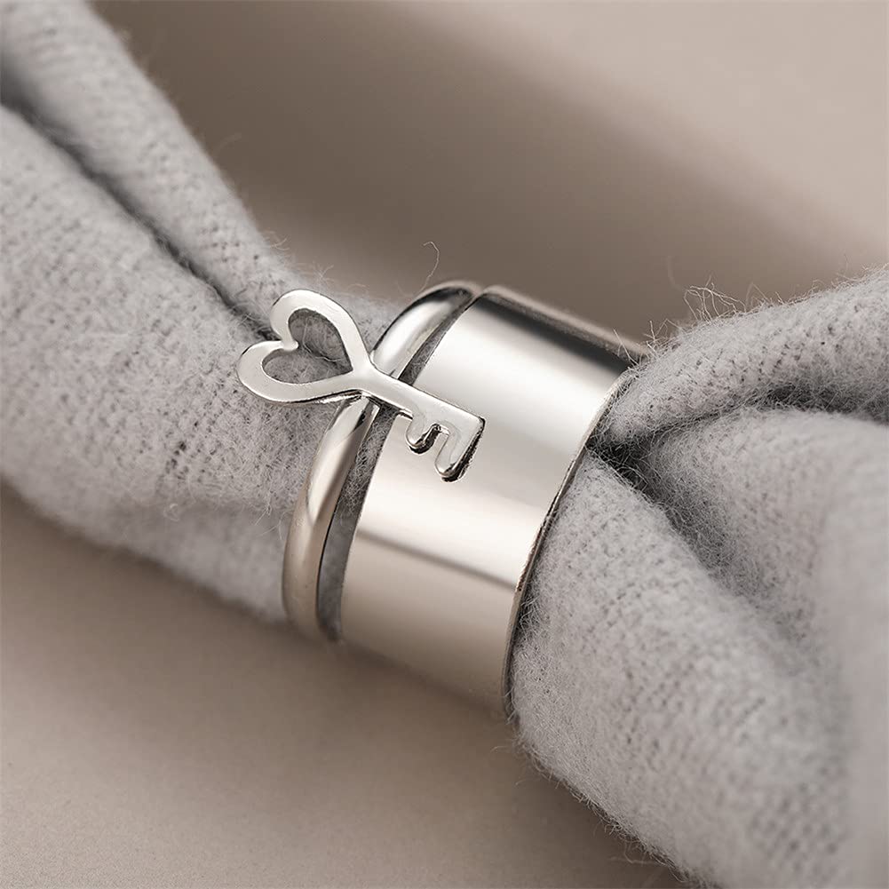 Best Friends BFF Rings for Couples - Matching Love Heart Moon Star Planet Promise Rings for Women & Men | TikTok Y2K Trendy Jewelry Gift for Anniversaries, Valentine's Day & Romantic Occasions