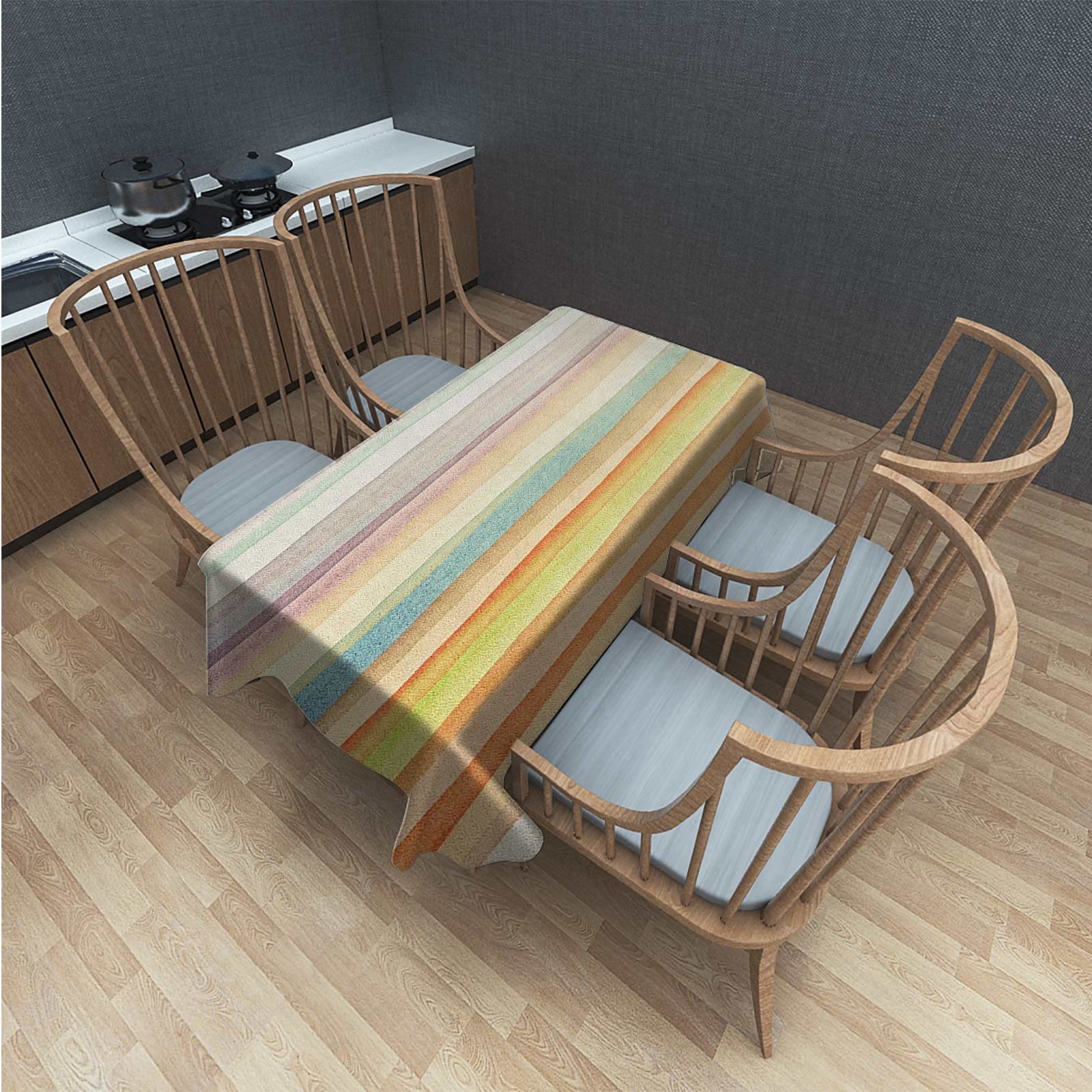 Pastel Rectangle Tablecloth 40x60 Inch - 5 Foot Multicolor Table Cover for Birthday Party Decorations, Picnics, and Outdoor Dining Events