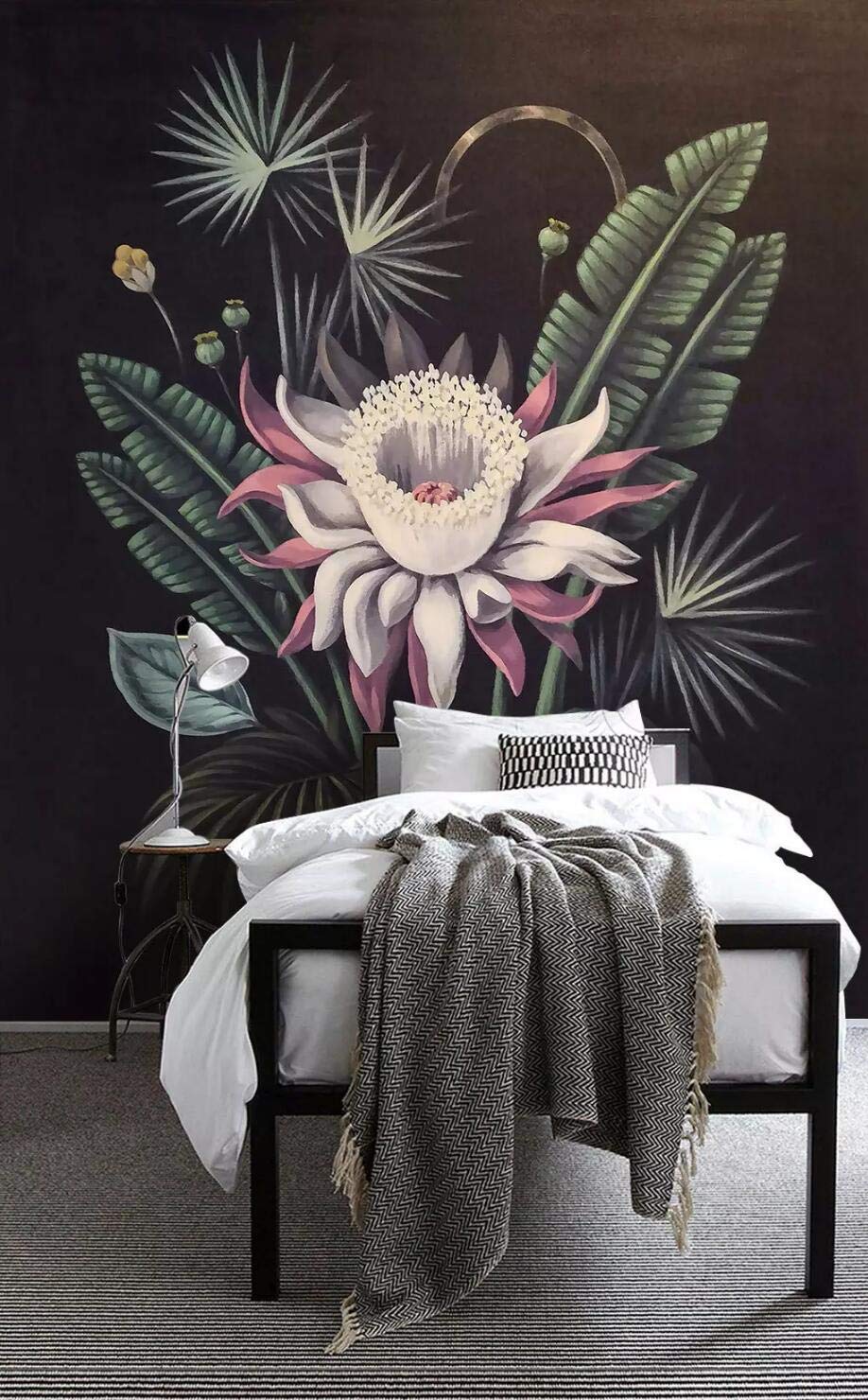 3D Flower Wallpaper Peel and Stick - 58”x82” (146x208cm) Self-Adhesive Removable Wall Mural for Home Decor - Perfect for Living Room, Bedroom, Nursery, and Office Decoration