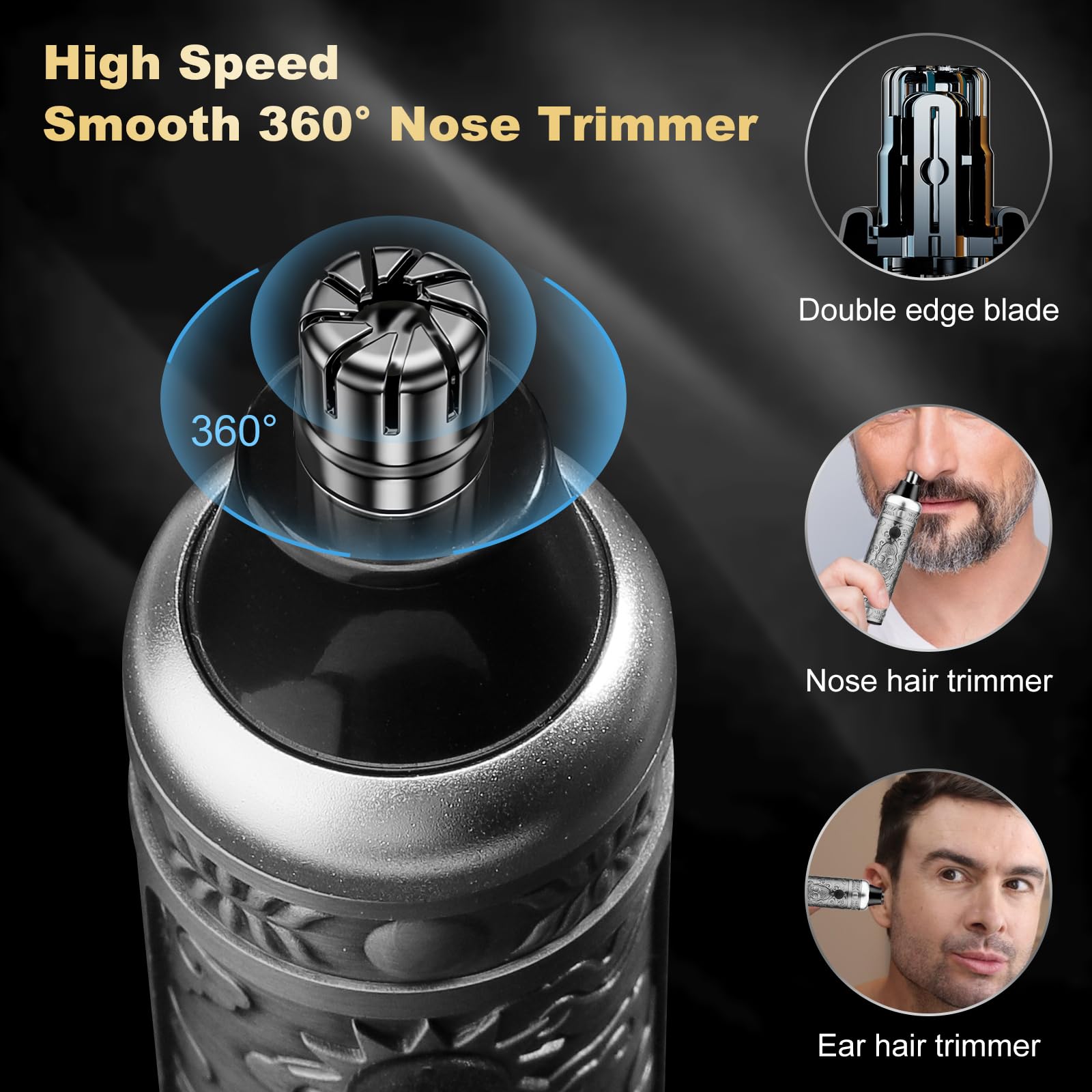 Professional 4-in-1 Electric Hair Clipper Set for Men - T-Blade Trimmer, Nose Hair Trimmer, Shaver & Grooming Kit with LCD Display | Perfect for Home Haircuts, Beard Trimming & Personal Grooming | Great Gift for Dad, Husband & Boyfriend