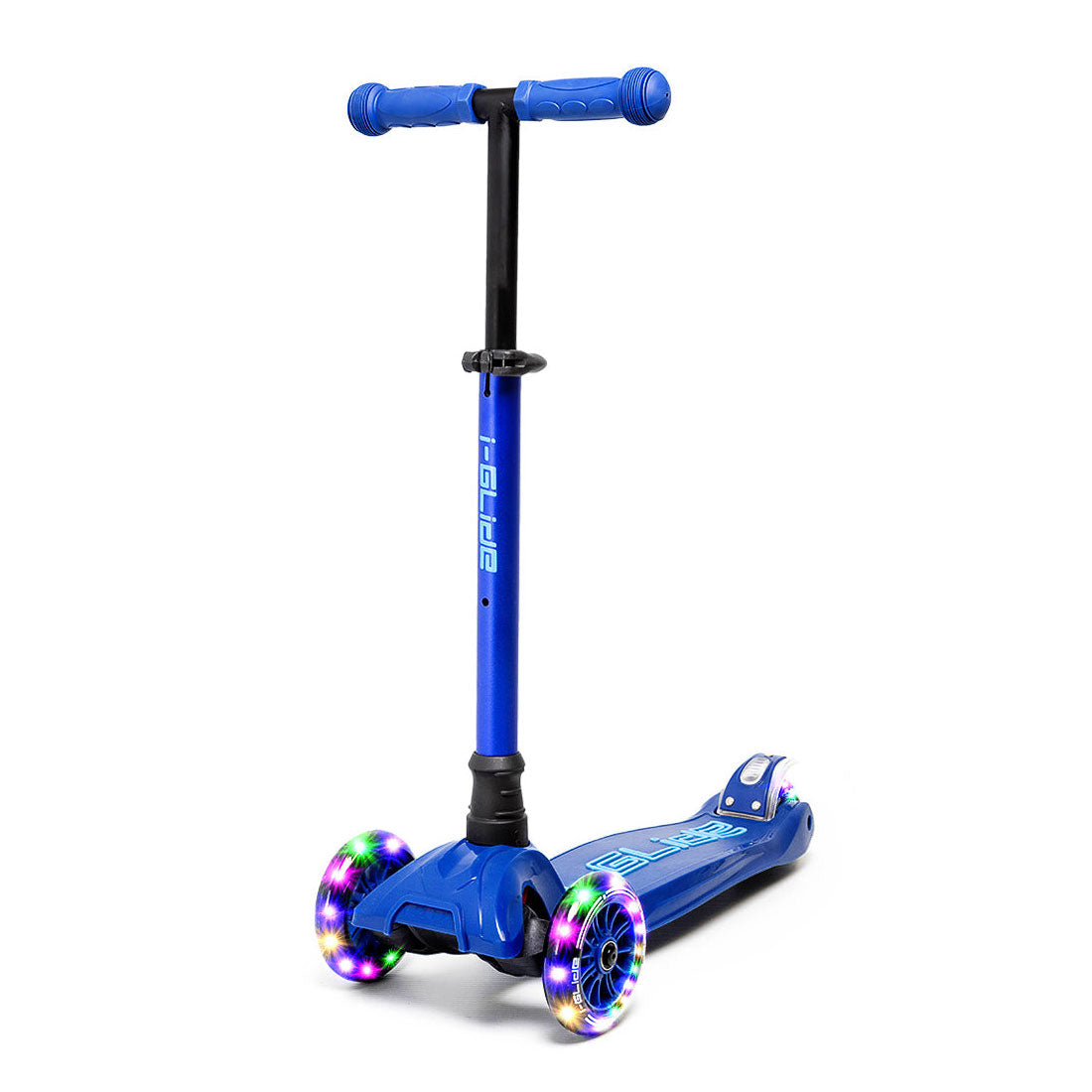 I Glide Kids 3 Wheel Scooter - Blue | Lightweight & Adjustable Kick Scooter for Boys & Girls Ages 3-8 | Perfect for Outdoor Play, Park Rides & Neighborhood Adventures