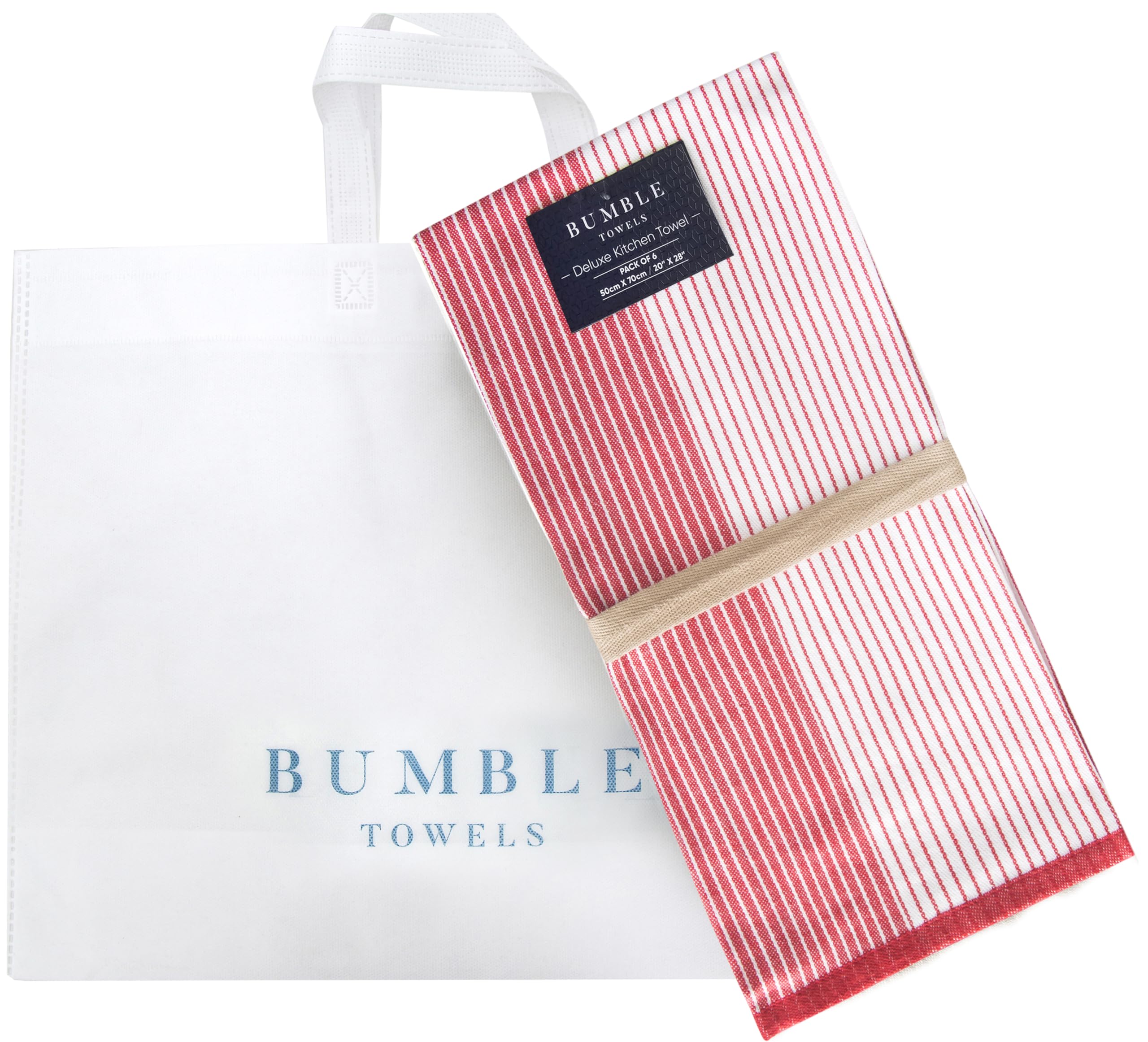 Premium Cotton Kitchen Towels Set (6 Pack) - 20