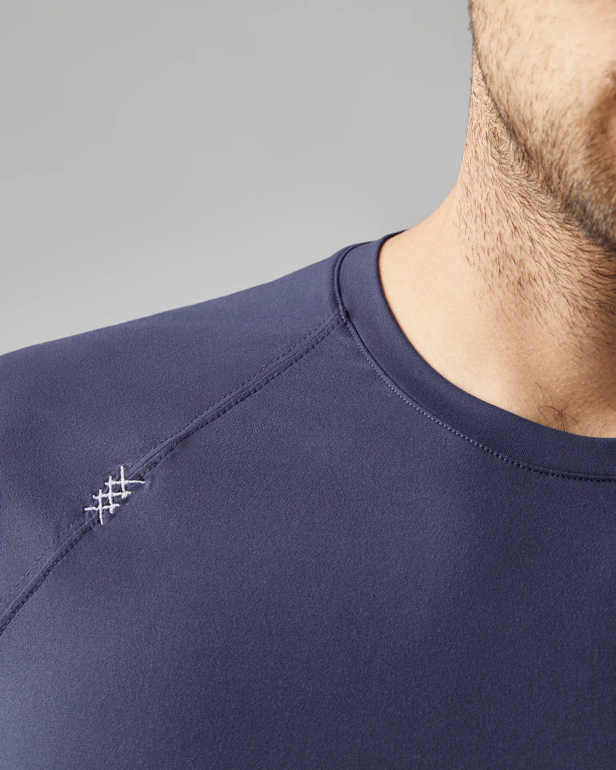 Rhone Men's Reign Trim Fit T-Shirt - Moisture Wicking, Breathable Performance Tee for Gym & Casual Wear - Navy Blue