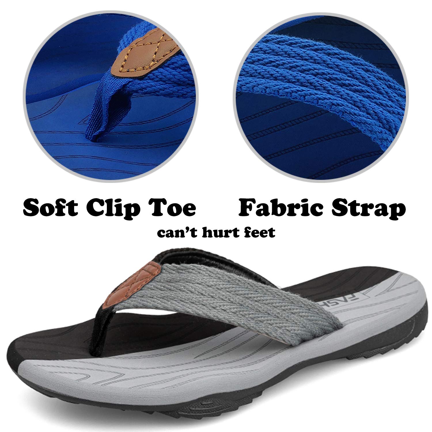 ChayChax Men's Flip Flops - Comfortable Non-Slip Outdoor Sandals for Beach, Pool, Gym & Casual Wear - Lightweight Thong Slippers for Summer Sports & Travel