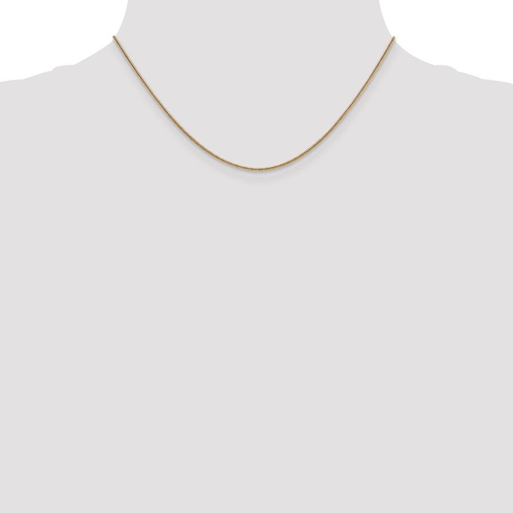 14K Yellow Gold Snake Chain Necklace for Women - Elegant & Durable