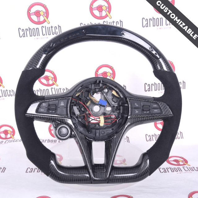 Alfa Romeo Custom Carbon Fiber Steering Wheel - Lightweight & Sporty Upgrade for Racing & Performance Driving | Perfect for Track Days & Car Enthusiasts