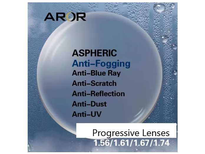 Aror Progressive Vision Anti-Fog & Anti-Blue Light Clear Lenses - Computer Glasses for Work, Gaming & Screen Time Protection
