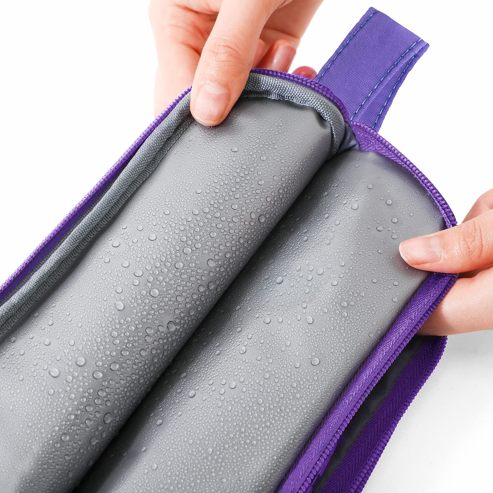 Waterproof Tie Dye Purple Travel Toiletry Bag for Girls & Teens - Hanging Cosmetic Makeup Organizer for Bathroom, School, Camping & Vacation Essentials