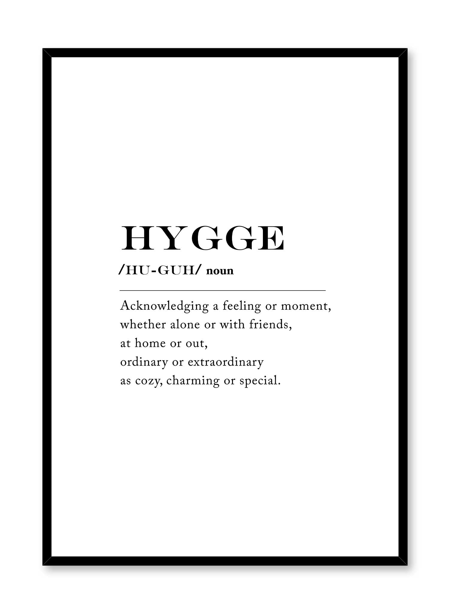 Hygge Poster - Cozy Scandinavian Home Decor for Living Room, Bedroom & Office - Perfect for Creating a Warm & Relaxing Atmosphere