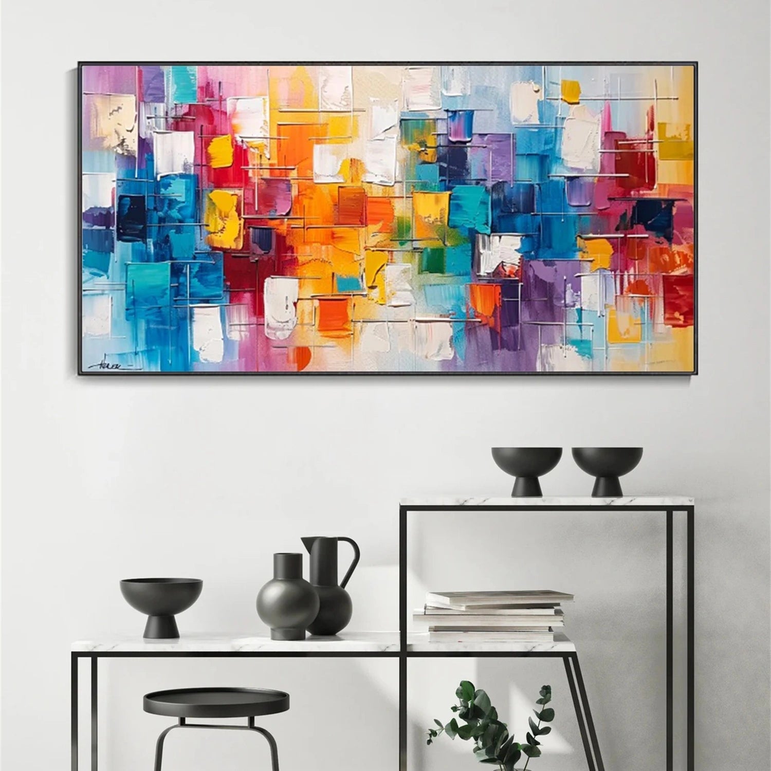 Abstract Painting #AB 298 - Modern Wall Art for Home & Office Decor - Perfect for Living Room, Bedroom, or Workspace