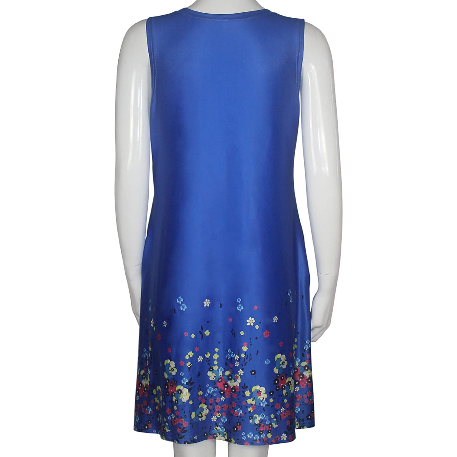 2023 Women's Summer Fashion Boho Sleeveless Tank Dress - Casual V-Neck Plus Size Sundress for Beach, Vacation & Outdoor Activities