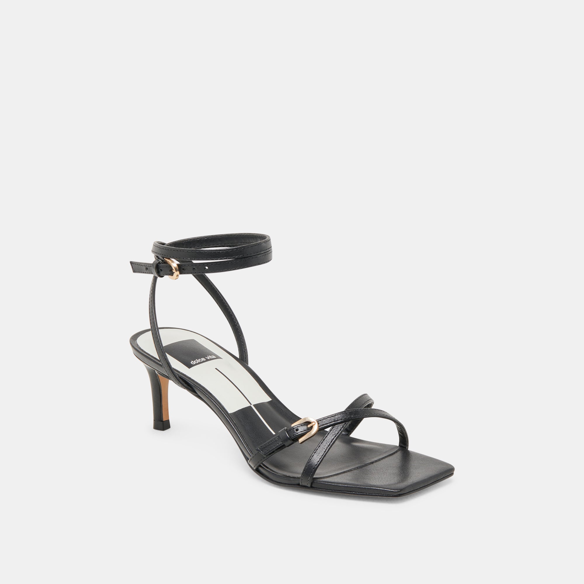BAMBY Black Leather Heels for Women - Stylish High Heel Shoes for Party, Wedding & Evening Events | Comfortable & Fashionable Dress Shoes